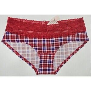VICTORIA’S SECRET Soft Cotton blend Lace Low Rise Hip Hugger Panty Size S/P Lace